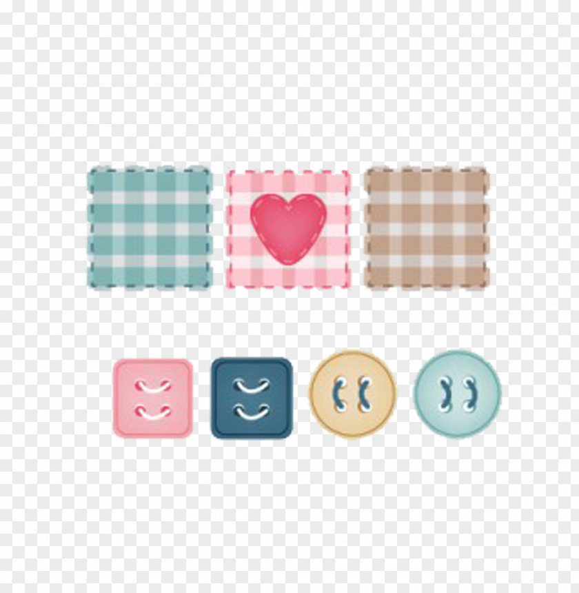 Small Fresh Handkerchief And Buttons Creative Sewing Machine PNG