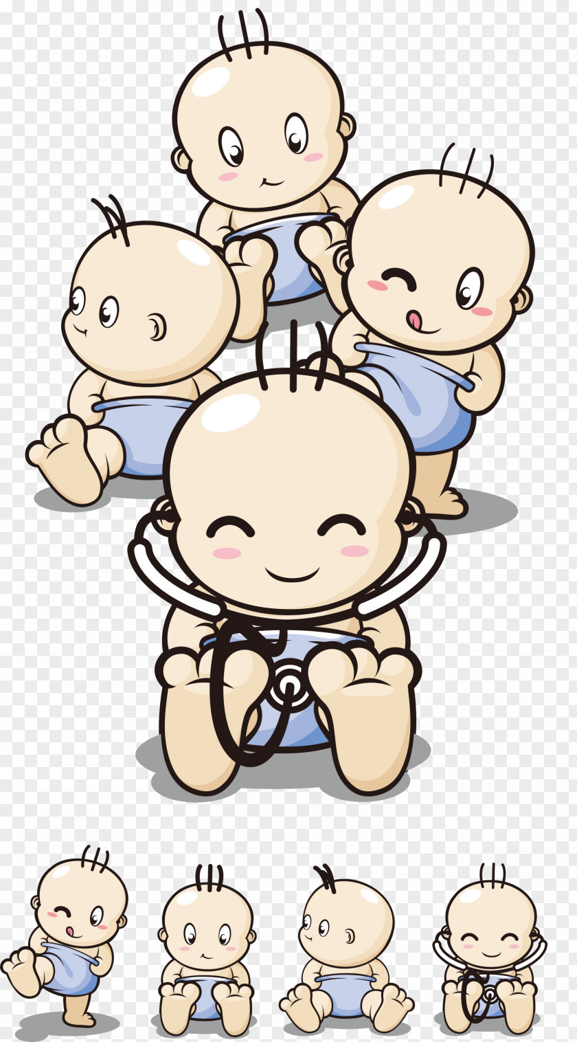 Baby Vector Material Diaper Infant Cartoon Clip Art PNG