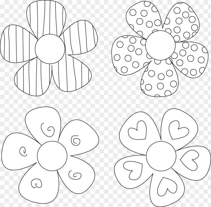 Crafts Paper Template Flower Petal Pattern PNG