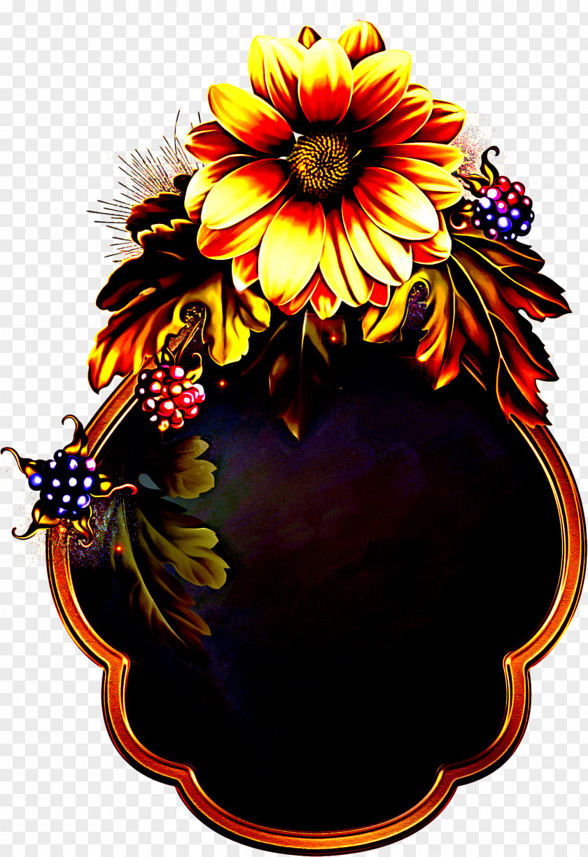 Gerbera Sunflower Orange PNG