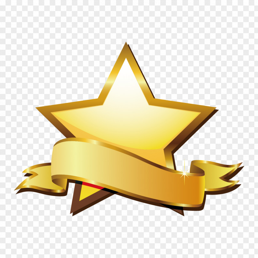 Gold Five-pointed Star PNG