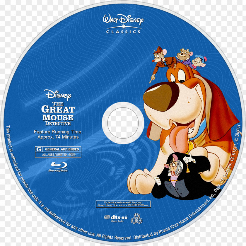 Great Mouse Detective Blu-ray Disc Compact DVD Walt Disney Platinum And Diamond Editions Film PNG