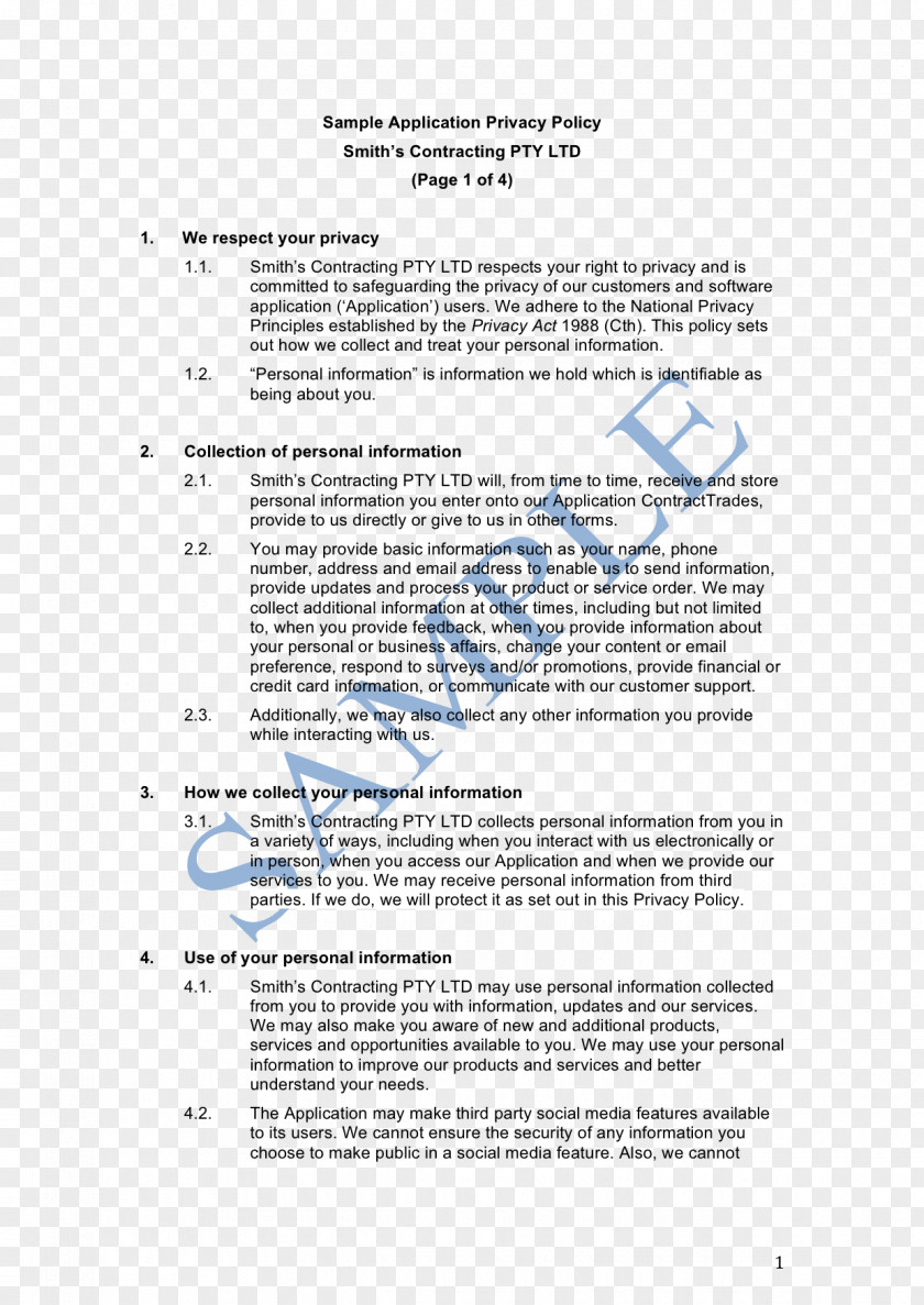 Guideline Document Privacy Policy Template PNG