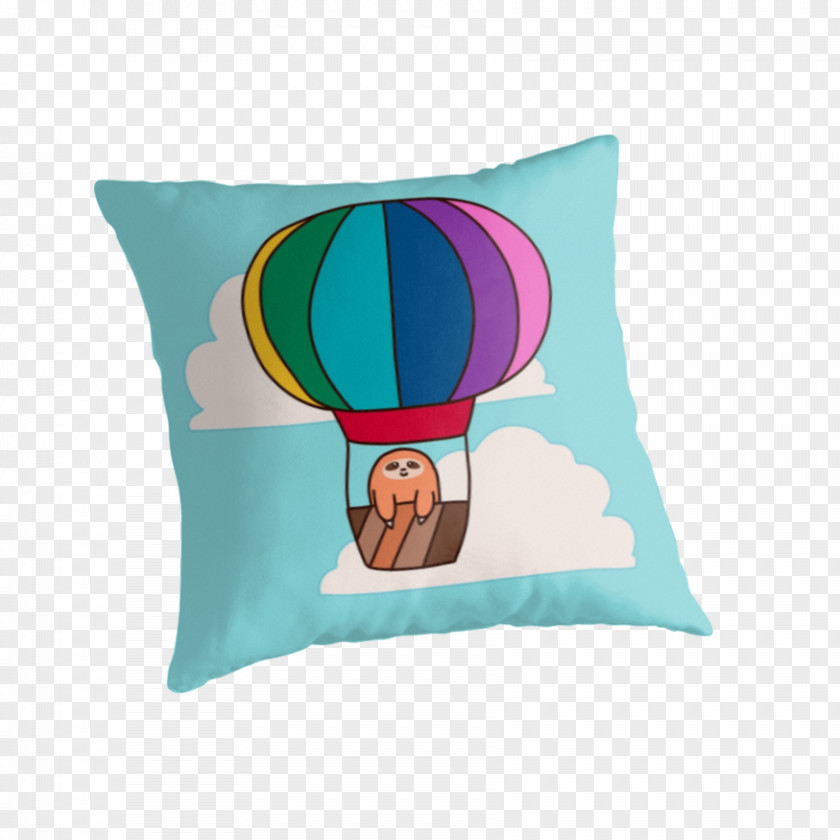 Pillow Throw Pillows Cushion Hot Air Balloon Sounds Good Feels PNG