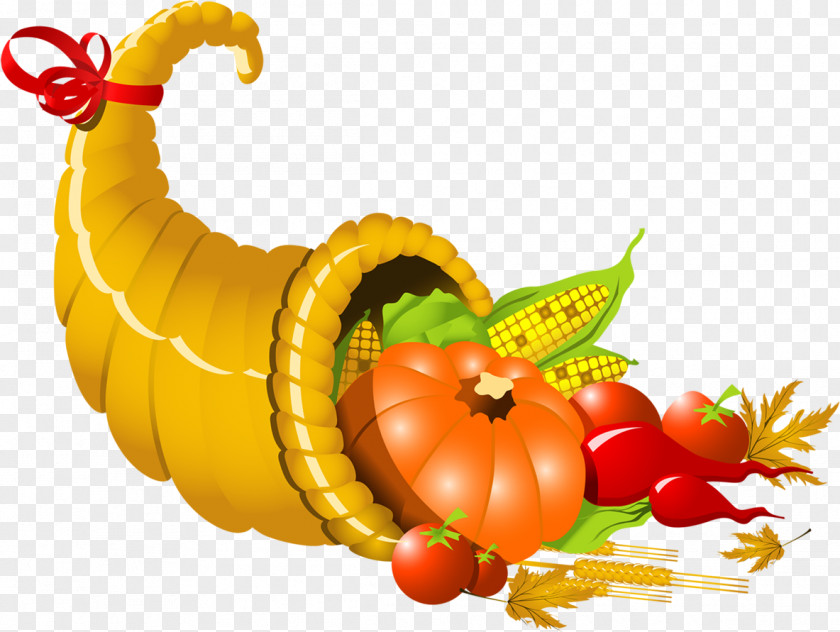Autumn Plump Fruit Cornucopia Thanksgiving Clip Art PNG