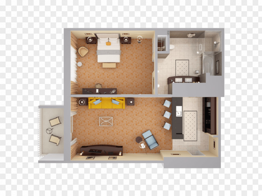 Hotel 3D Floor Plan Suite Waldorf Astoria Orlando PNG