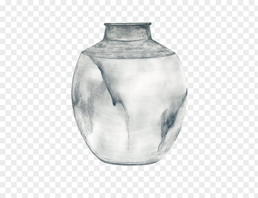 Pencil Vase Of Flowers Drawing PNG