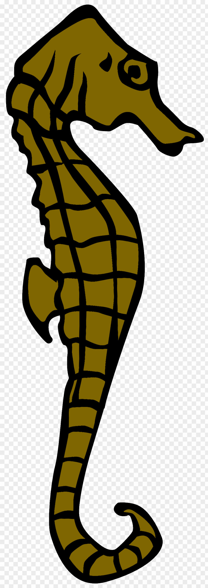 Yellow Line Seahorse Wildlife Animal Figure PNG