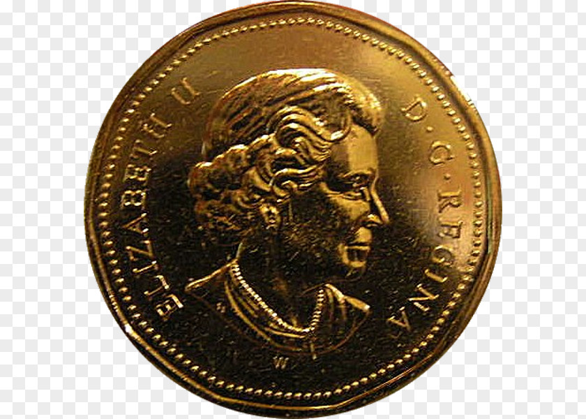 Dollar Bills Canada Coin Loonie Canadian PNG