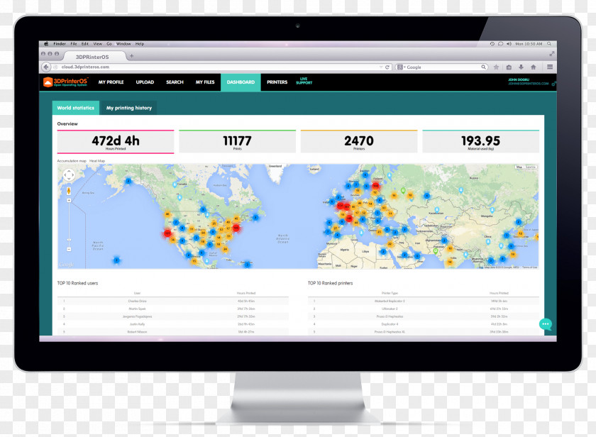 Printer Computer Monitors 3DPrinterOS Screenshot PNG