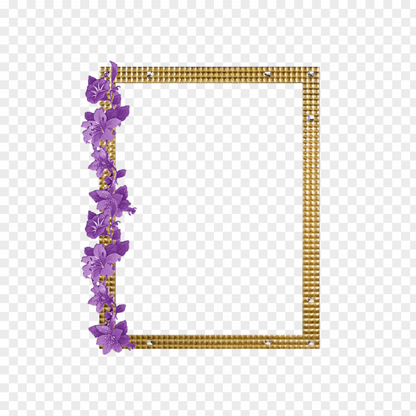 Purple Flower Frame Download PNG