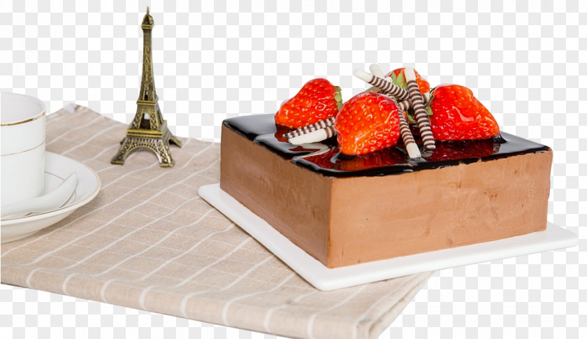 Chocolate Cake Shortcake Strawberry Cream Petit Four PNG