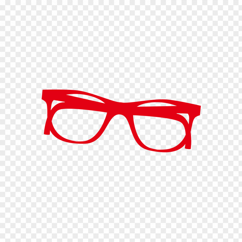 Red Border Glasses PNG