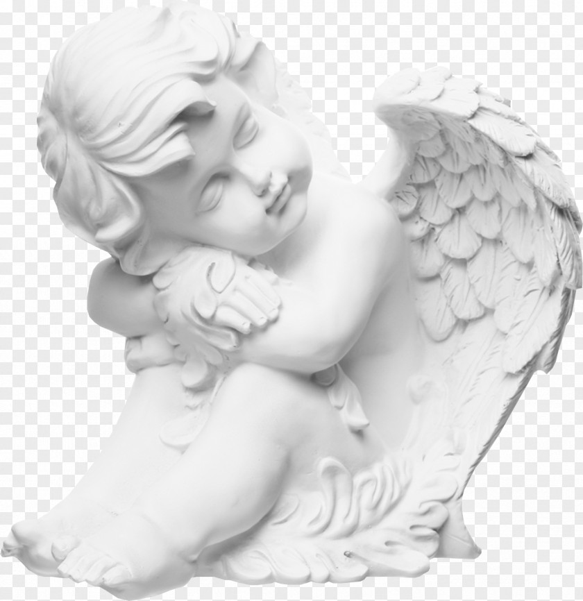 Stone Sculpture Figurine Angel PNG