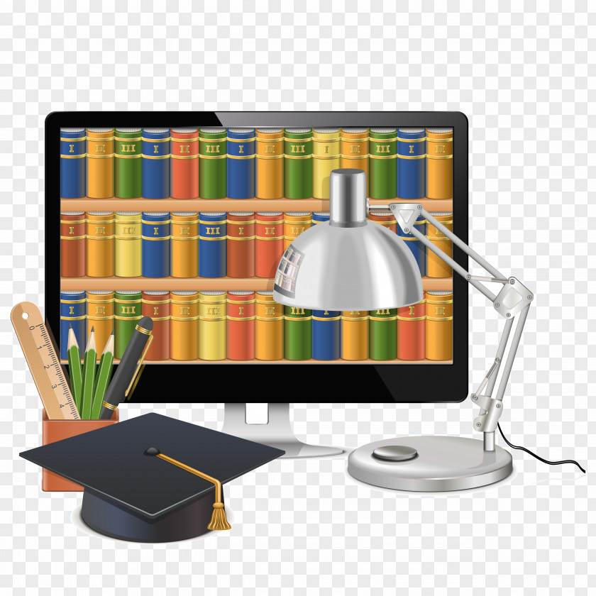 Computer Desk Lamp Digital Library Online Public Access Catalog Database PNG