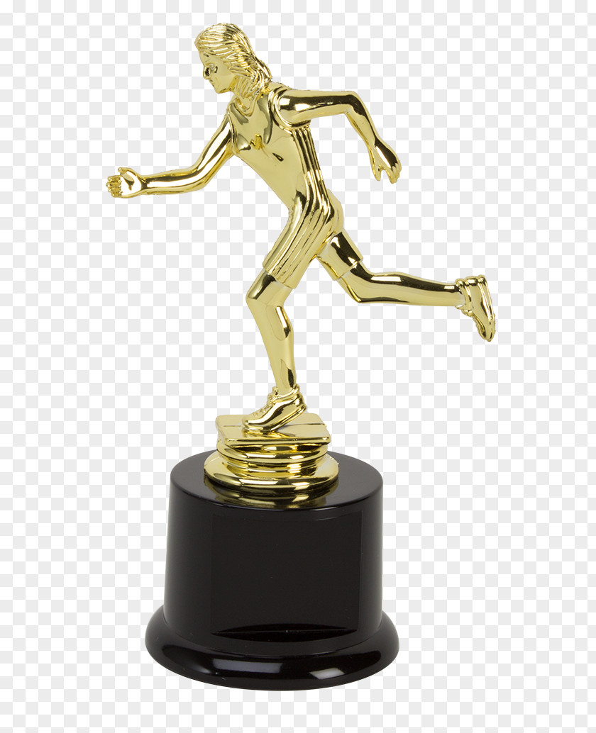 Glass Trophy Participation Running Award Medal PNG