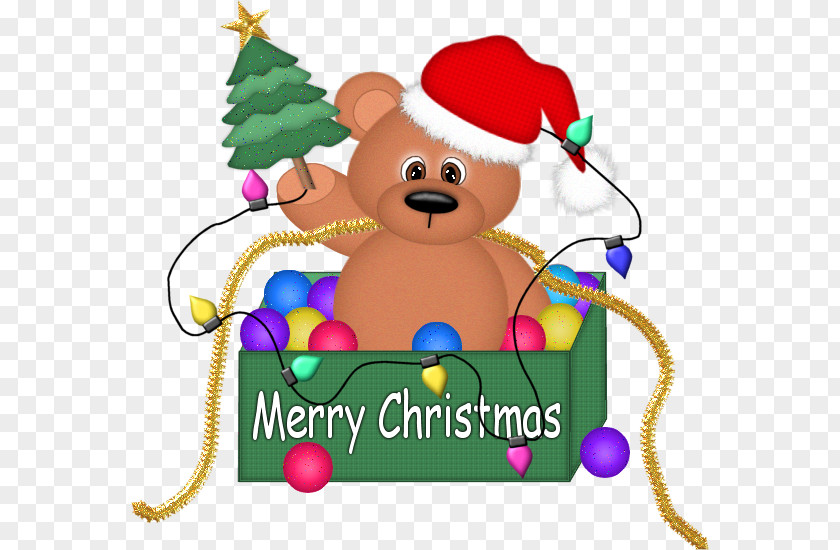 Christmas Bear With Lights Clipart Santa Claus Clip Art PNG