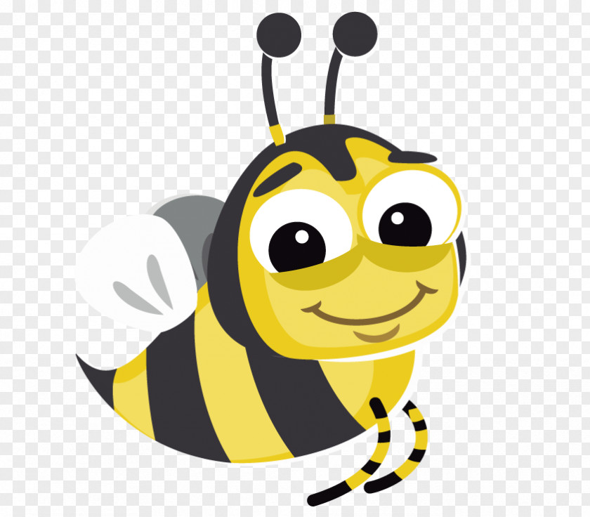 Cute Cartoon Bee Insect Illustration PNG