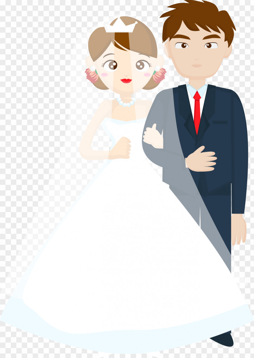 Vector Bride And Groom Wedding Illustration PNG
