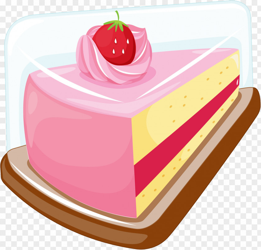 A Layer Of Sandwich Cake Birthday Icing Chocolate Cherry Pie PNG