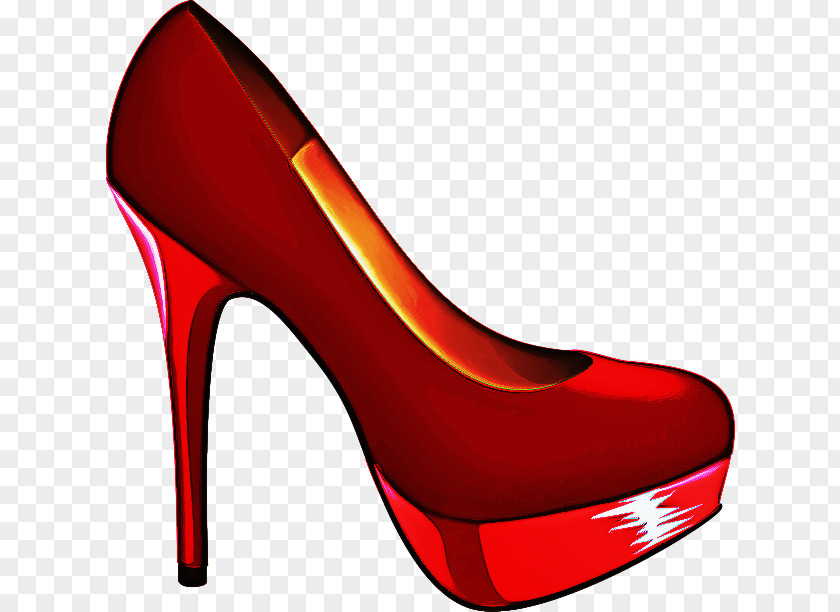Carmine Court Shoe Red Background PNG