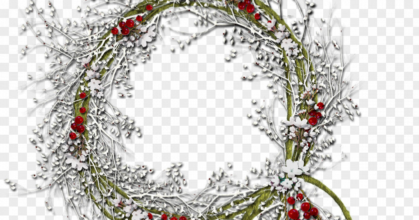 Berry Branch Design Elements Scrapbooking Christmas Day Wreath Ornament Embellishment PNG