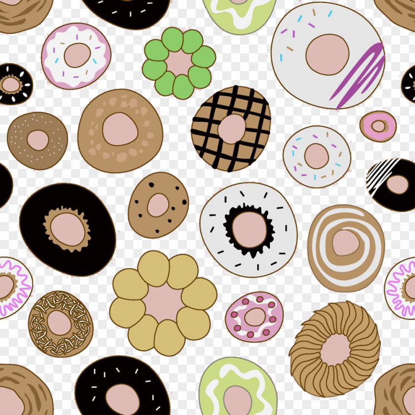 Cute Cartoon Donut Doughnut Cookie Clip Art PNG