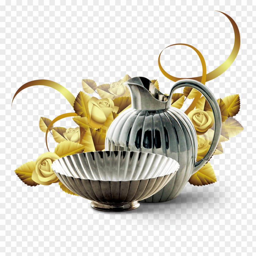 Metal Containers Silver Gold Plating PNG