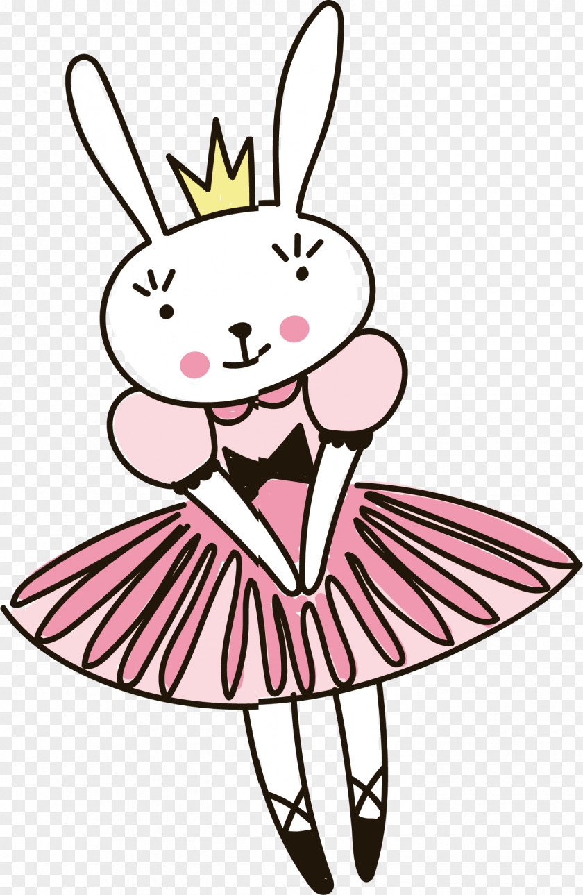 Vector Princess Rabbit European Easter Bunny Clip Art PNG