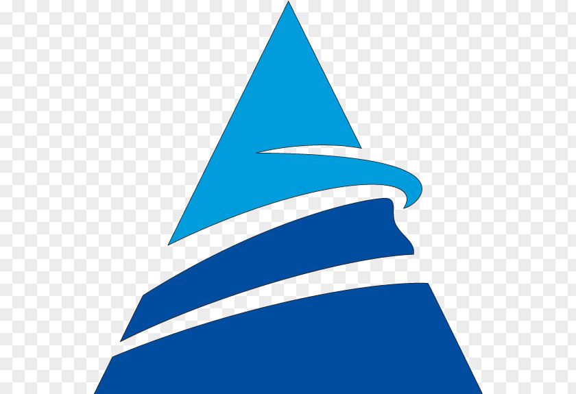Blue Triangle Logo Design Vector PNG