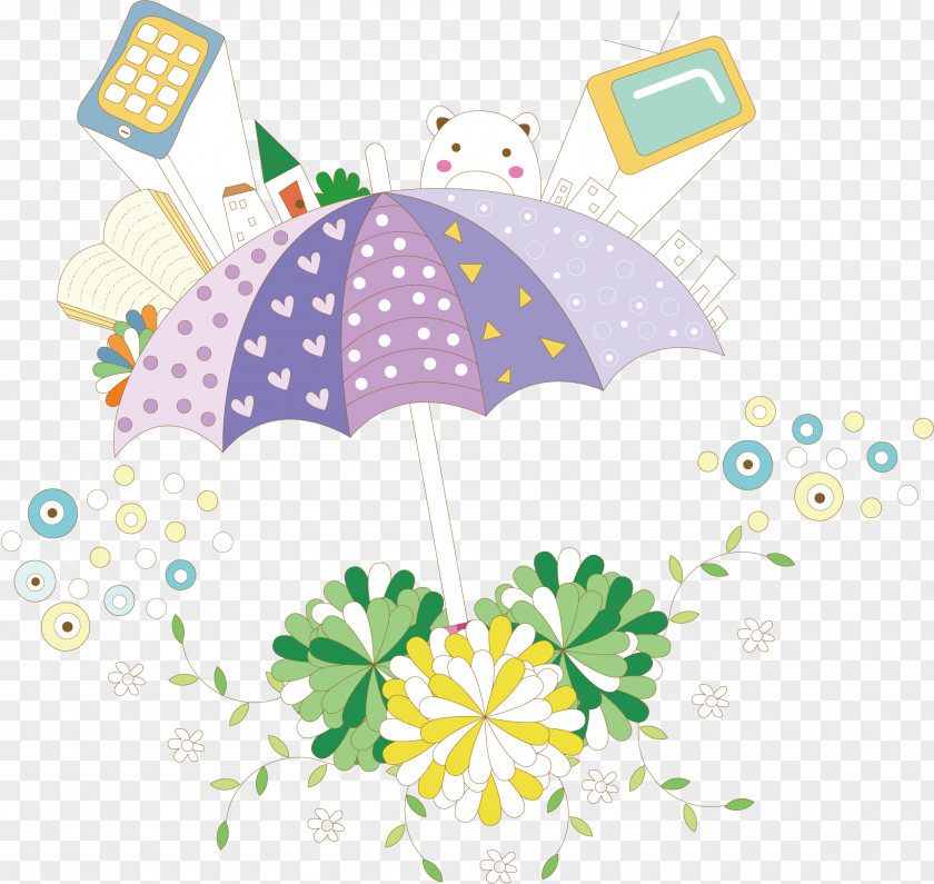 Floral Umbrella Vector Stock Photography Illustration PNG