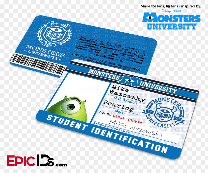 Id Cards Jubilee YouTube Mike Wazowski Cyclops Don Carlton PNG