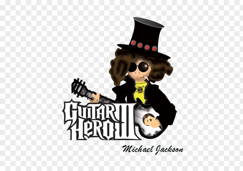 Michael Jackson Cartoon Guitar PNG