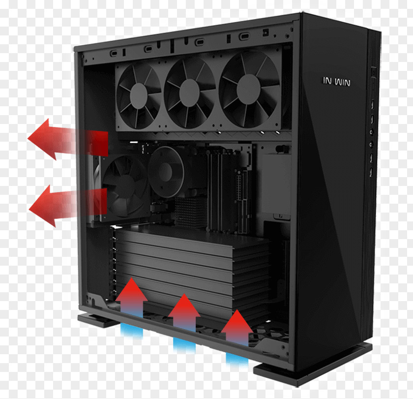 Modern Design Computer Cases & Housings In Win Development ATX System Cooling Parts Hardware PNG
