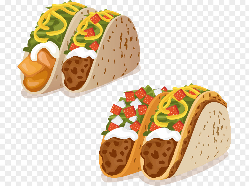 Vector Hot Dog Taco Mexican Cuisine Fast Food Burrito PNG