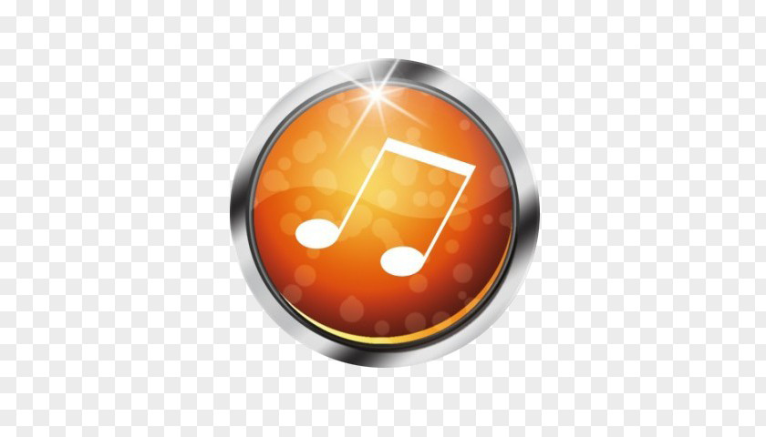 Button Music PNG , Textured orange music buttons clipart PNG