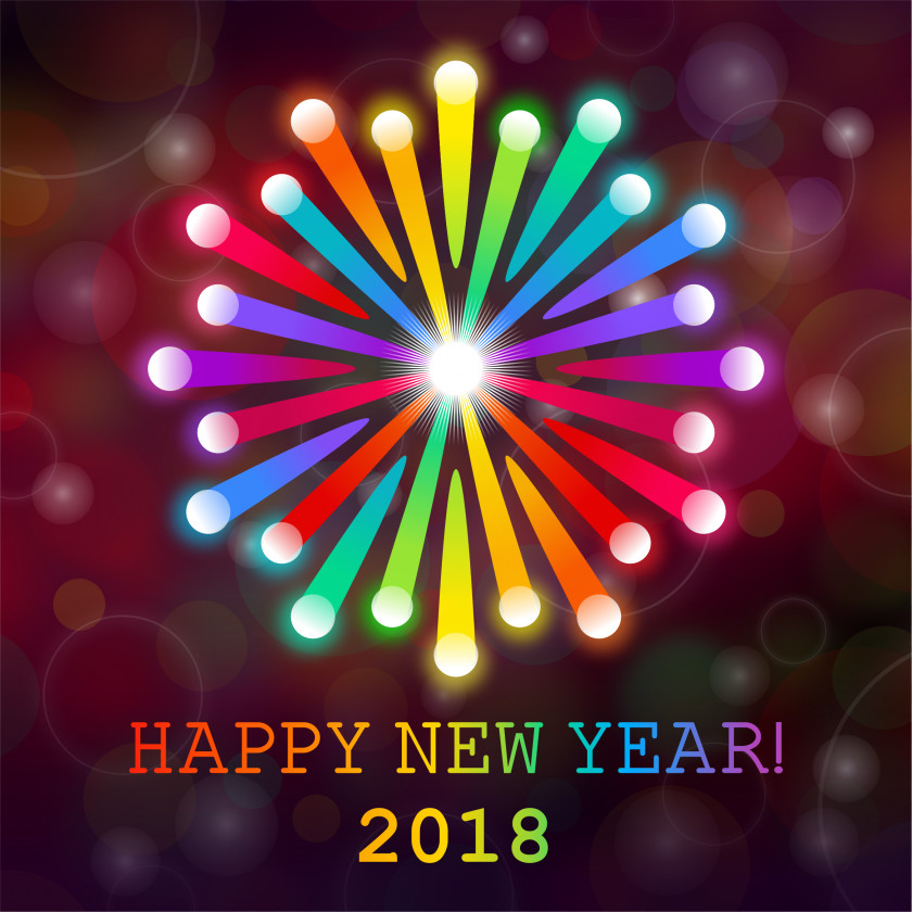 Happy New Year Year's Day Wish Card Resolution PNG
