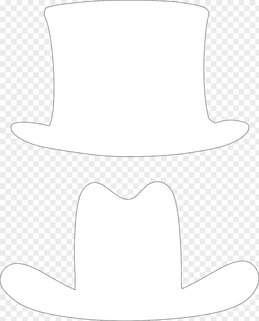 Hat White Line Art PNG