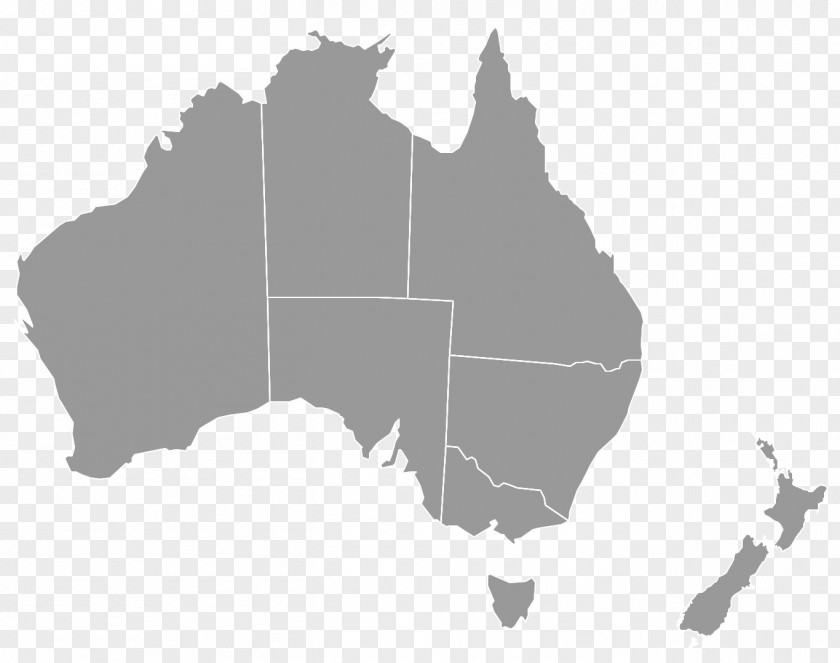 Australia Vector Map Drawing PNG