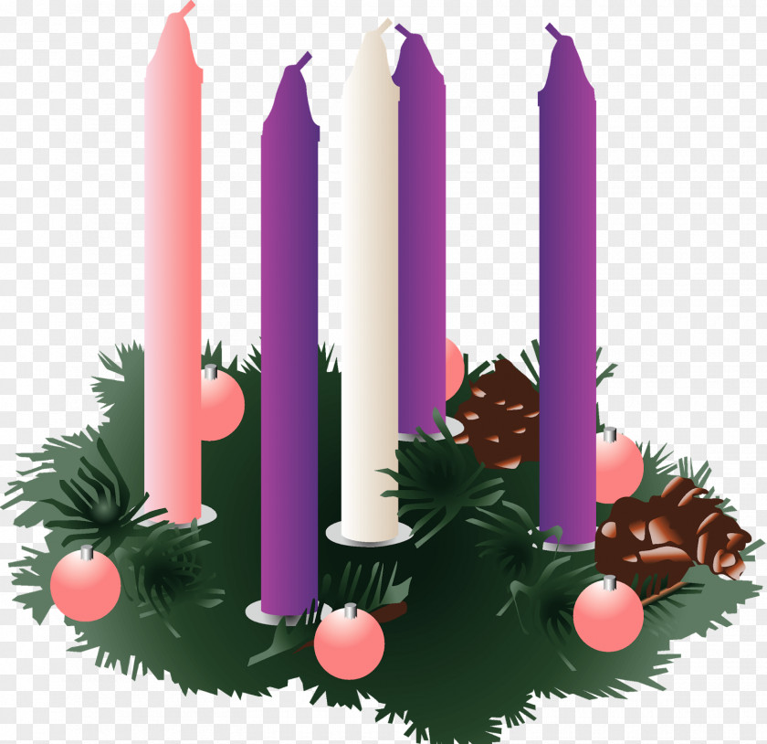Candle Advent Wreath PNG