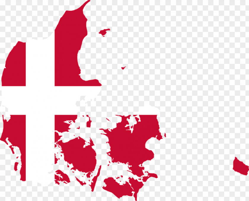 Flag Vector Map Royalty-free Of Denmark PNG