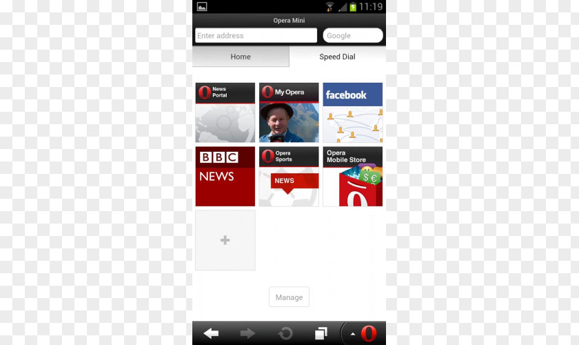 Opera Mini Android Web Browser PNG