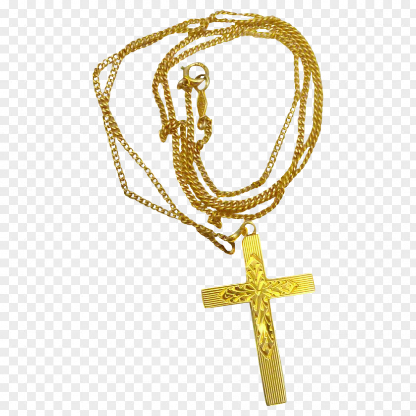 Gold Chain Cross Necklace Charms & Pendants Jewellery PNG