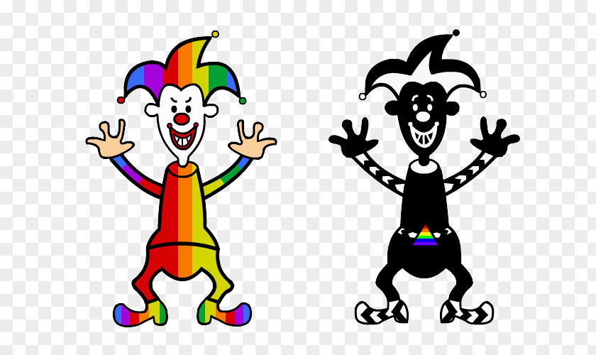 Clown Mr. Mime Artist Circus Rainbow PNG