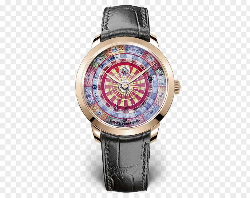Hand Painted Planet Watch Girard-Perregaux Tourbillon Movement Chronograph PNG