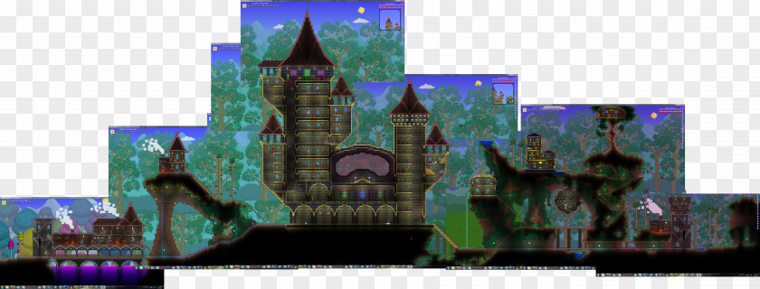 Floating Island Minecraft Terraria Castle DeviantArt PNG