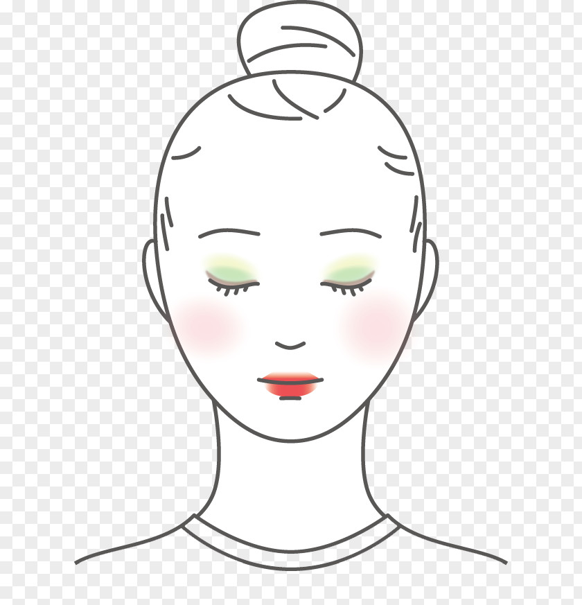 The Fresh Beauty Eye Cheek Line Art Clip PNG