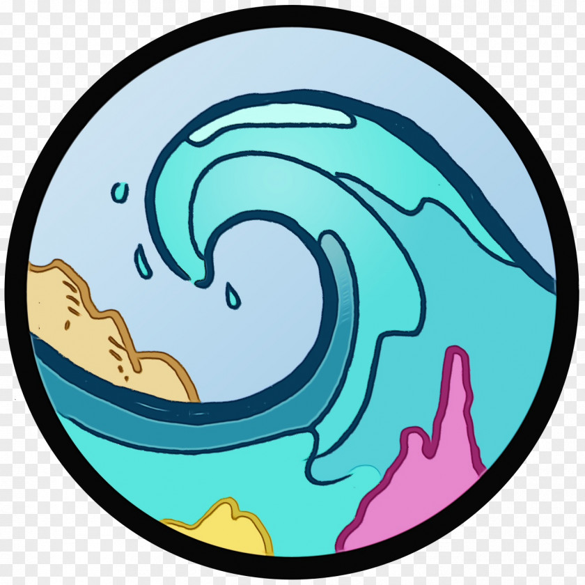Cartoon Turquoise Aqua Clip Art Circle PNG