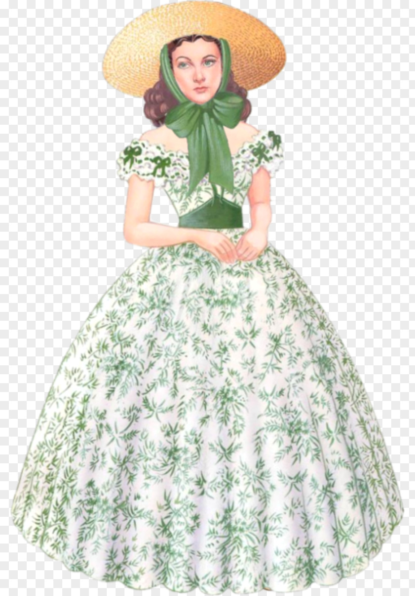 Doll Paper Robe Gone With The Wind PNG