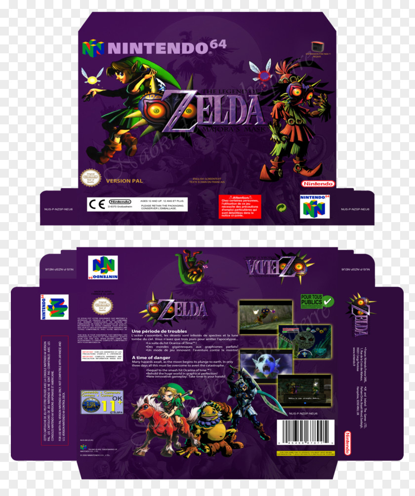 Majora The Legend Of Zelda: Majora's Mask 3D Nintendo 64 3DS Pan European Game Information PNG